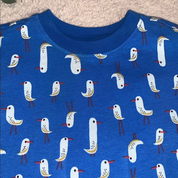 Hanna Andersson Seagull Shirt 6-12M Blue Top 70 - Picture 2 of 8